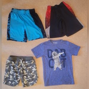 Medium Boys Lot - 2× Spyder Athletic Shorts + Dip + Extreme Concepts T-Shirt